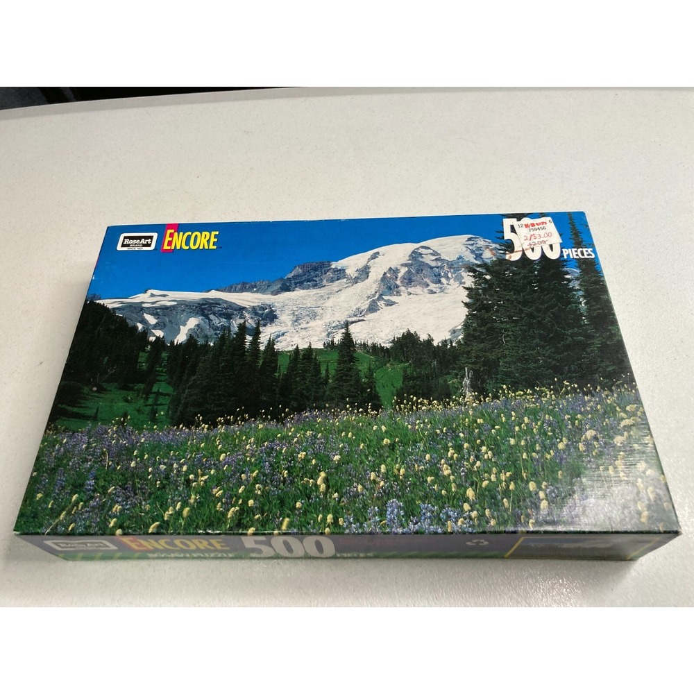 Vintage 1993 RoseArt Encore Grand Rainier National Park Puzzle 500 Pieces New